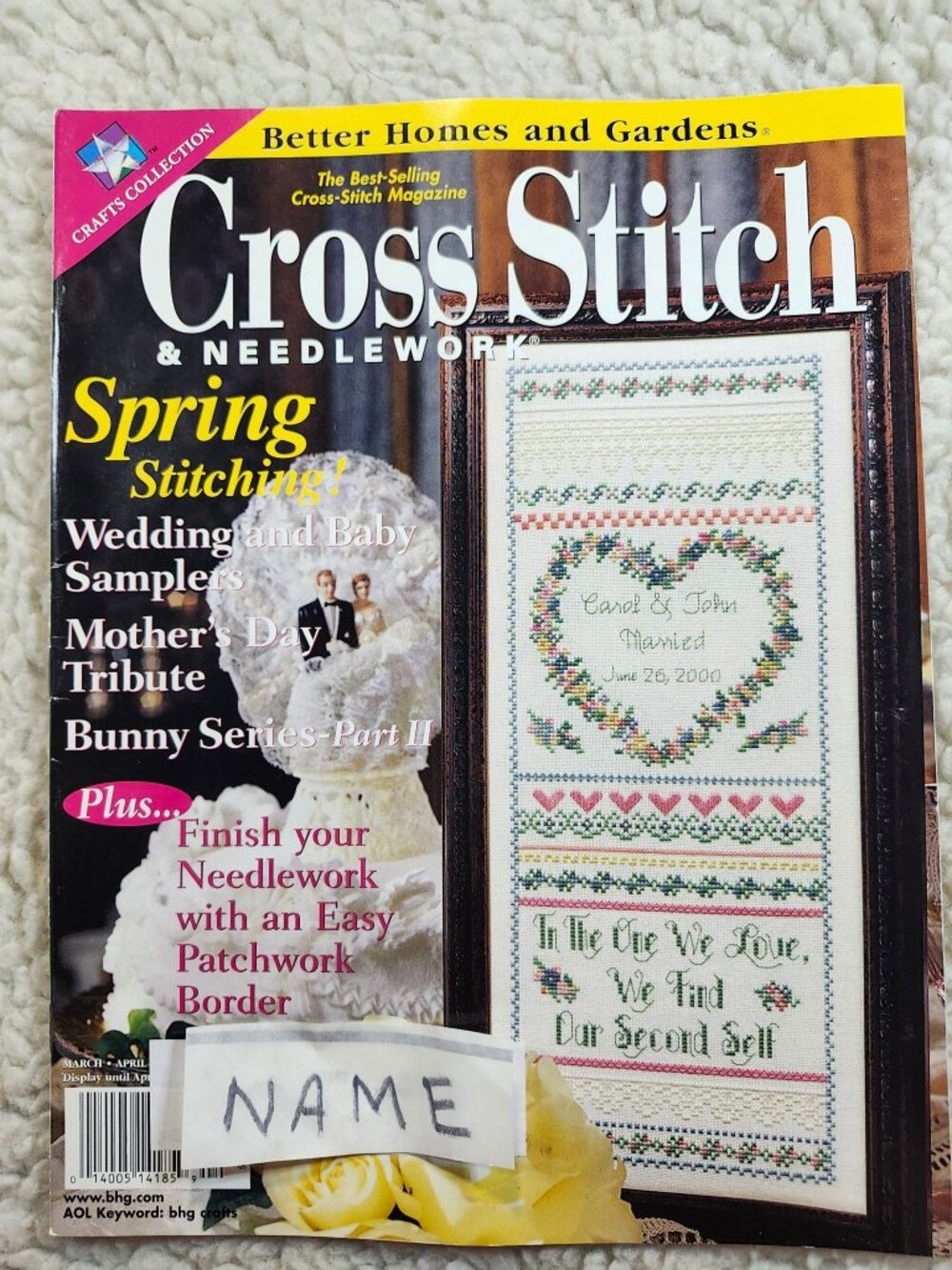 Better Homes and Gardens Cross Stitch Needlework Spring 2000 Mar Apr Patterns